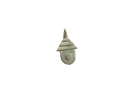 Vintage African Bronze Hut Pendant // ONH Item ab01770