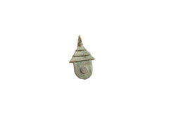 Vintage African Bronze Hut Pendant // ONH Item ab01770