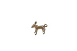 Vintage African Ewe impala pendant in cast metal with a rich, aged patina.