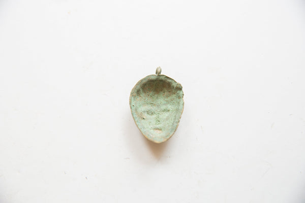 Vintage African Bronze Face Pendant // ONH Item ab01826 Image 1