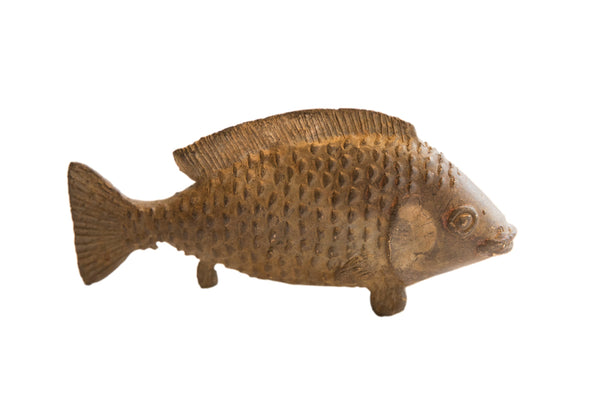 Vintage African Fish Sculpture // ONH Item ab01852