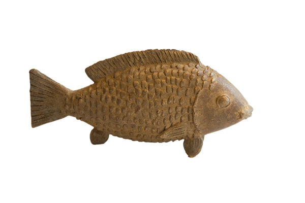 Vintage African Fish Sculpture // ONH Item ab01855