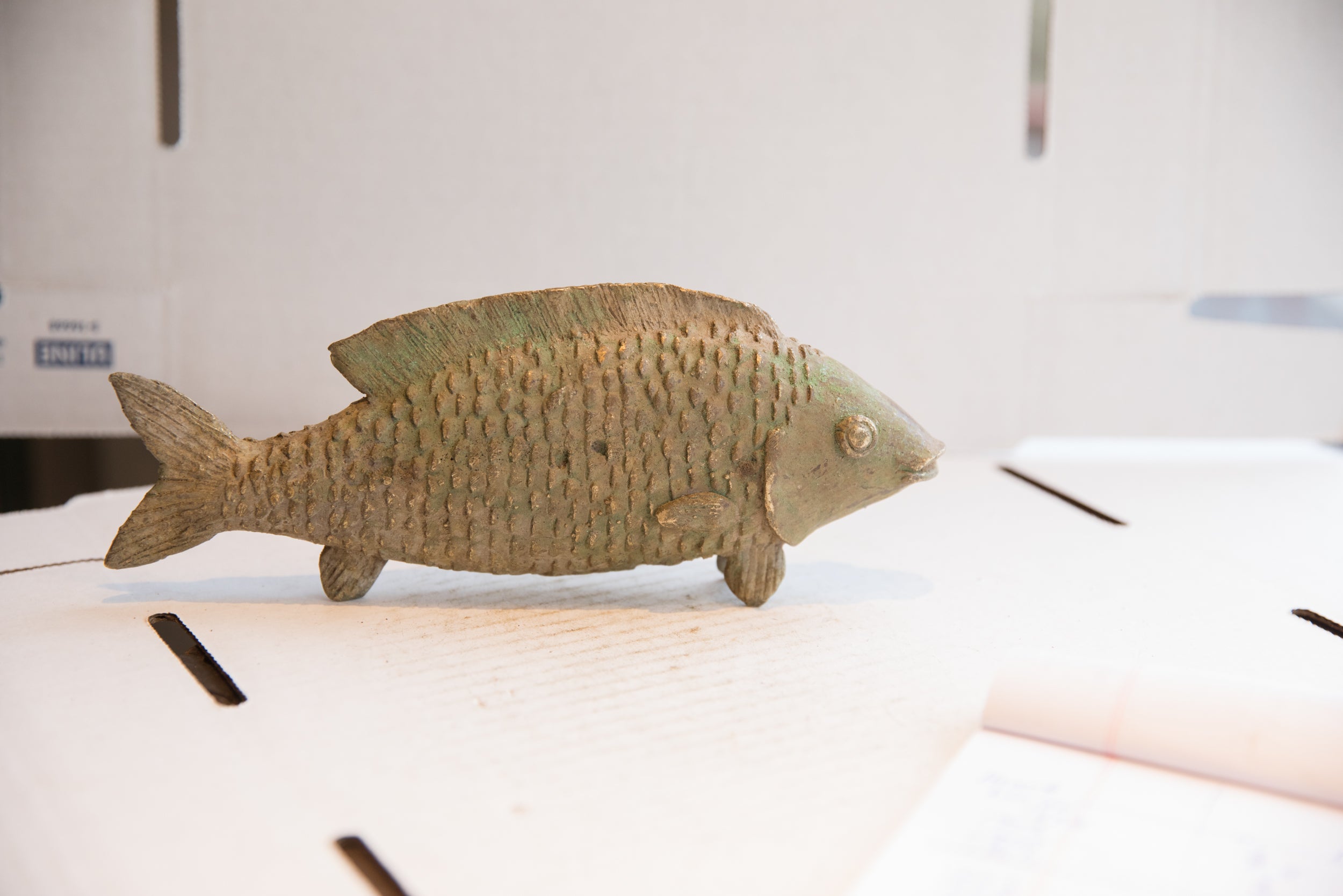 Vintage African Fish Sculpture // ONH Item ab01858, Image 1