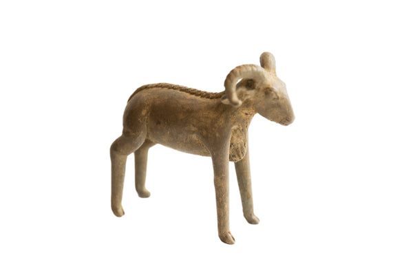 Vintage African Imperfect Ram Sculpture // ONH Item ab01926