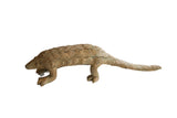 Vintage African pangolin sculpture with textured scales and an earthy, weathered patina.