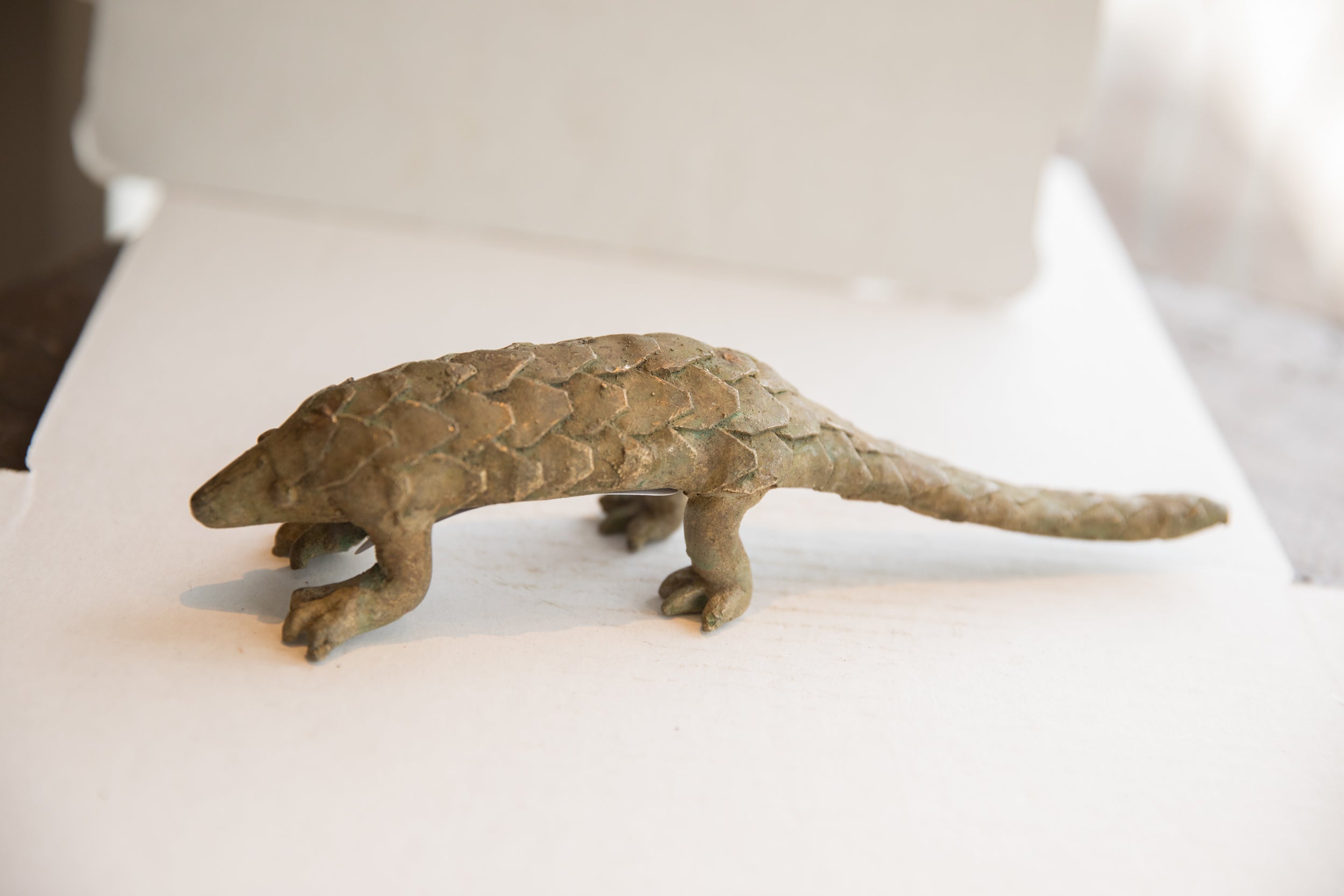 Vintage African Pangolin Sculpture // ONH Item ab01997 Image 1