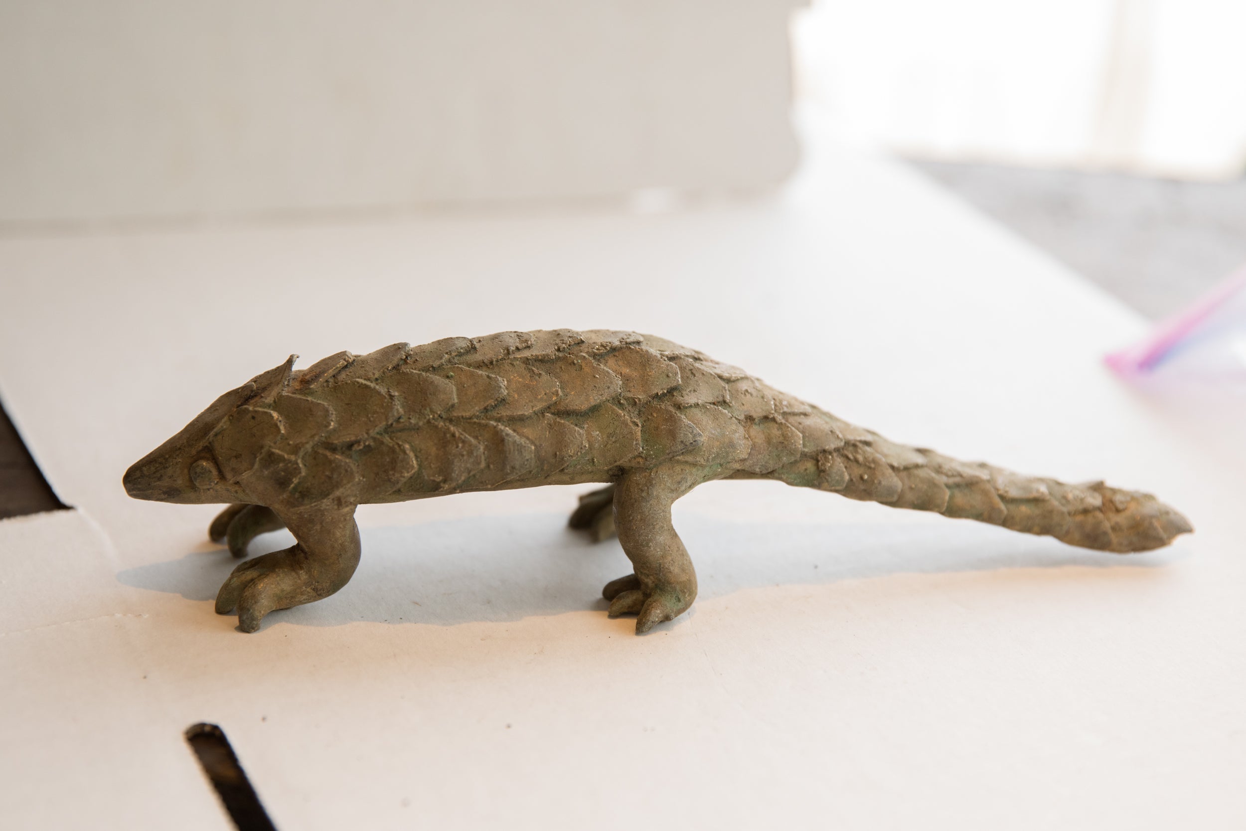 Vintage African Pangolin Sculpture // ONH Item ab01998 Image 1