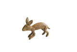 Vintage handmade African rabbit figurine with a textured, earthy brown surface.