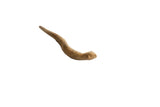 Vintage handmade African slithering snake figurine with a rustic, mottled brown texture.