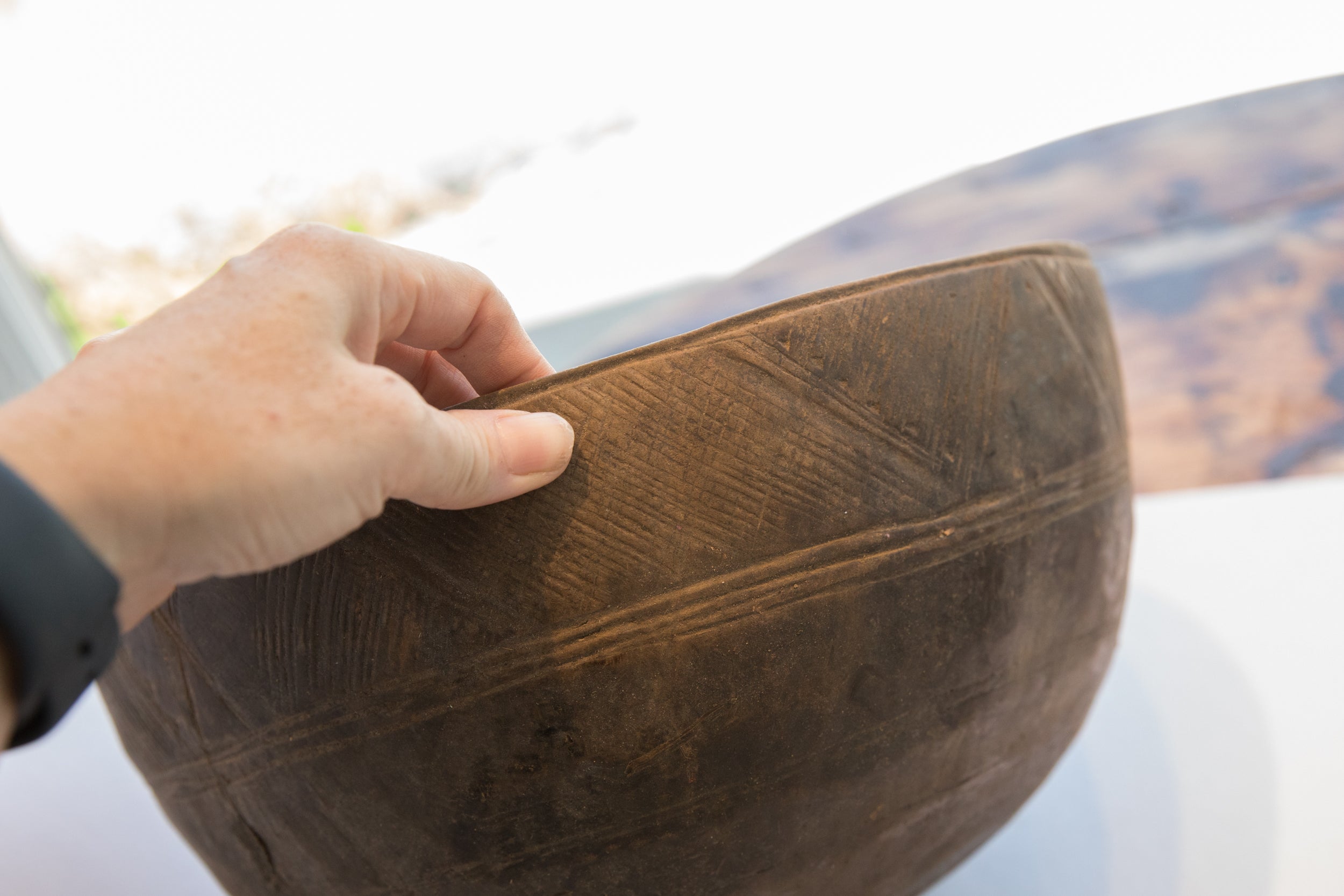 Antique African Hand Carved Wooden Bowl // ONH Item: ab02055, Image 1
