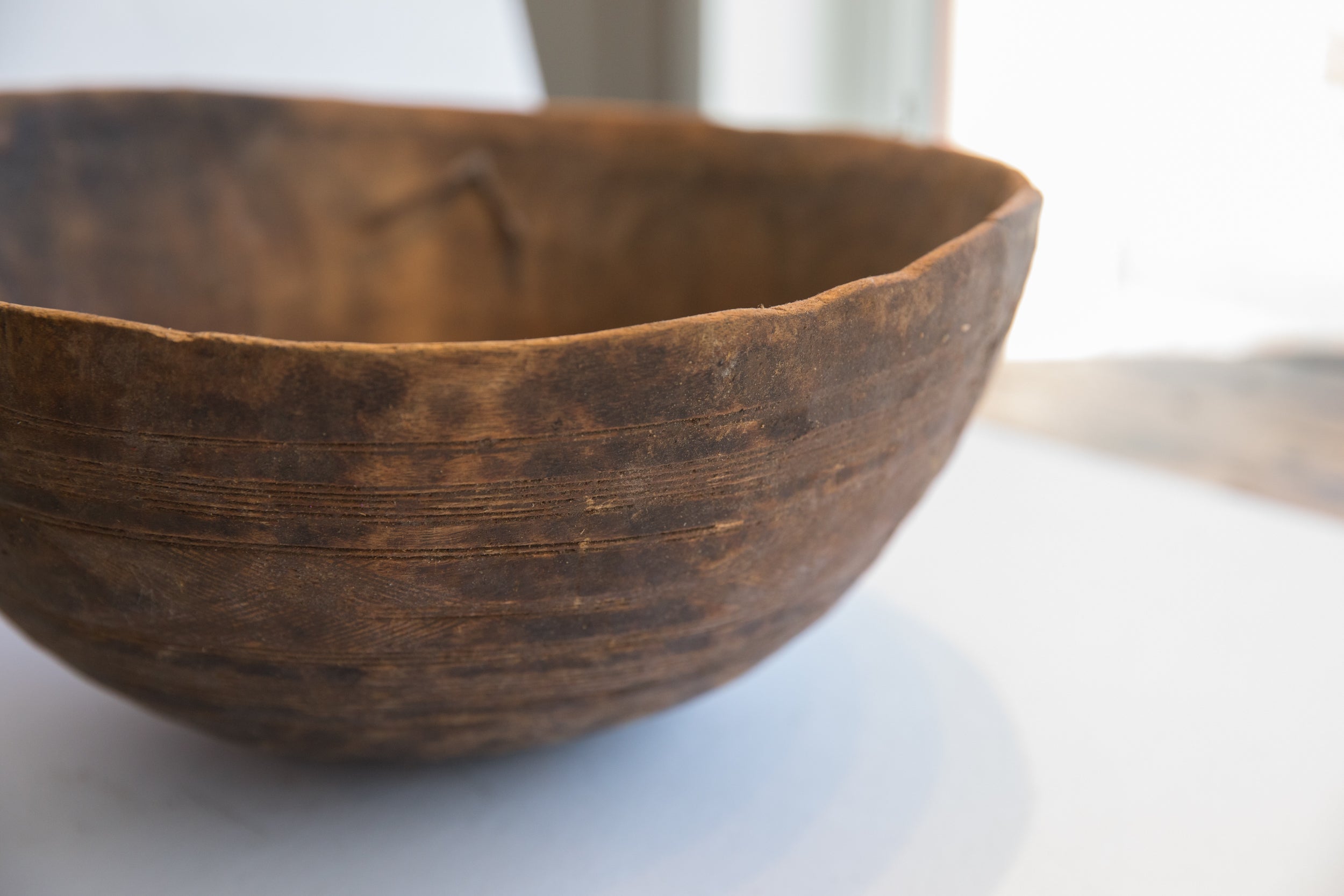 Antique African Hand Carved Wooden Bowl // ONH Item: ab02065, Image 1