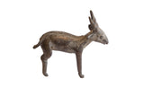 Vintage handmade African antelope sculpture with a dark, rustic patina and textured finish.