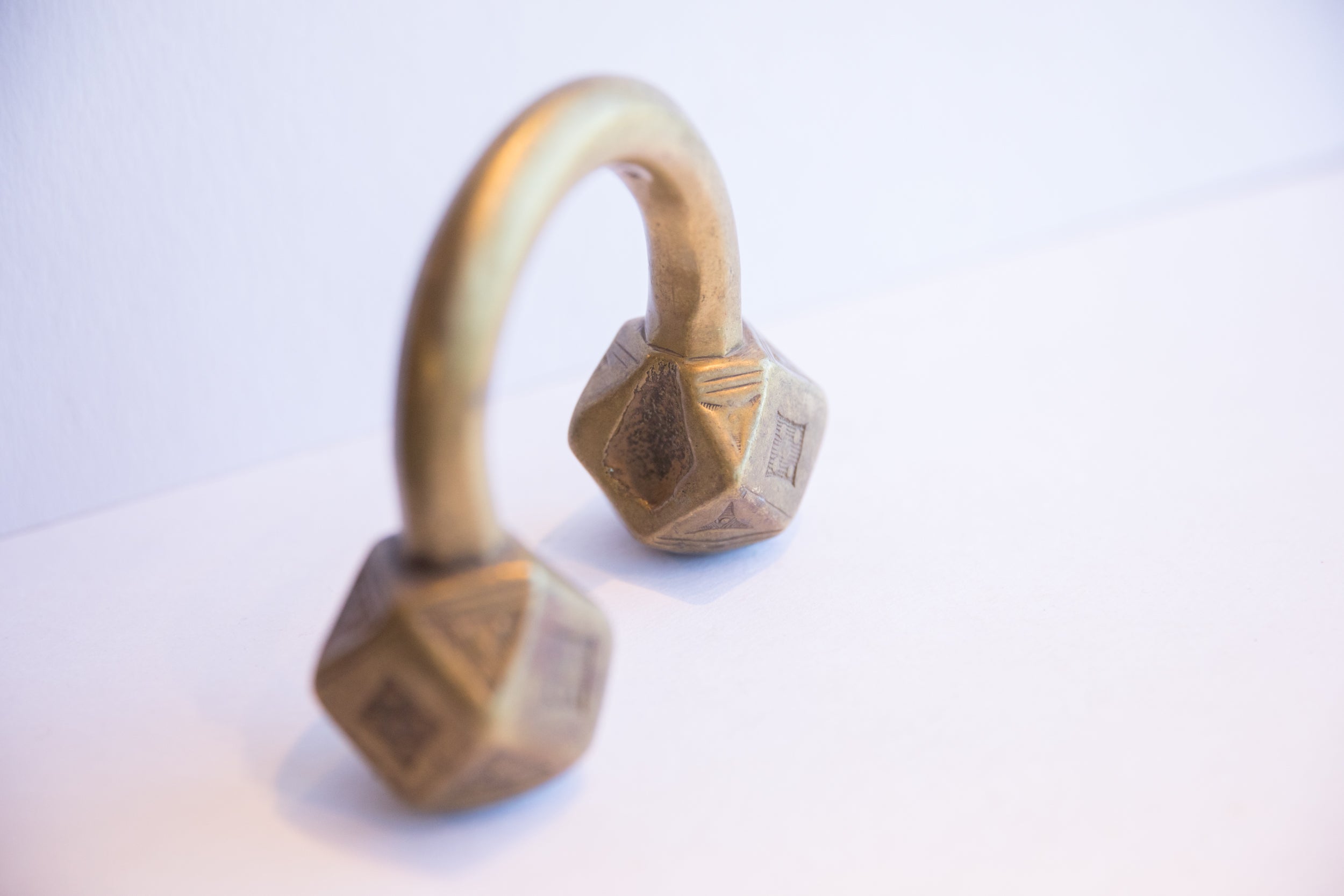 Antique African Geometric Base Cuff Bracelet // ONH Item: ab02131, Image 1