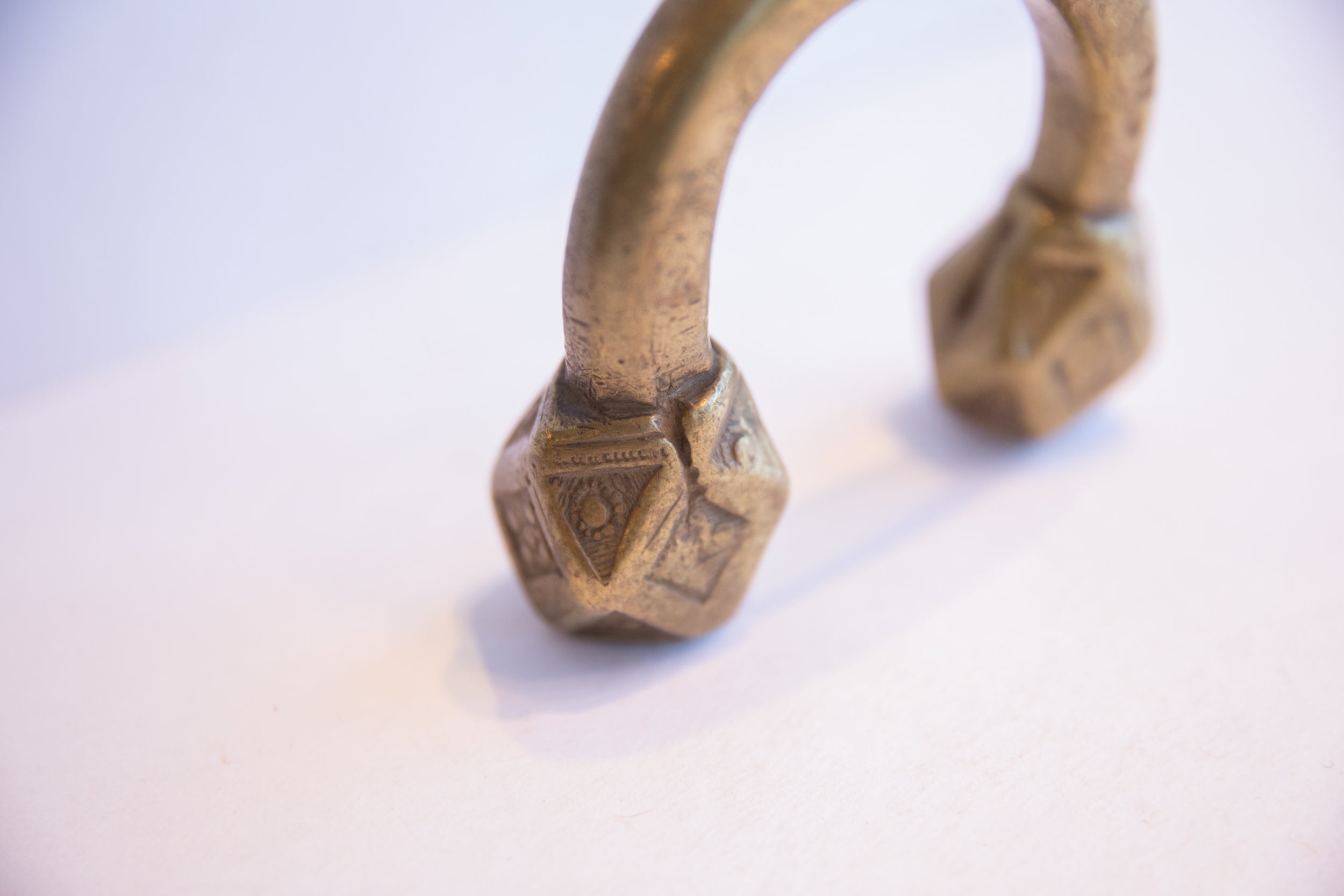 Antique African Geometric Base Cuff Bracelet // ONH Item: ab02133, Image 1