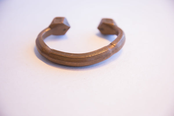 Antique African Geometric Base Copper Cuff Bracelet // ONH Item: ab02134, Image 3