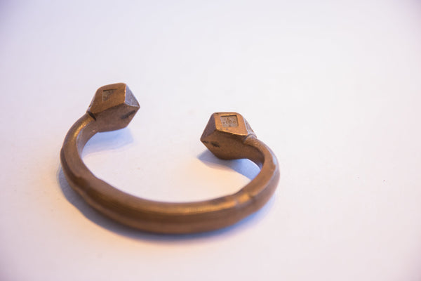 Antique African Geometric Base Copper Cuff Bracelet // ONH Item: ab02134, Image 4