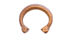 Antique African copper cuff bracelet with geometric etchings and distinctive pyramidal ends.
