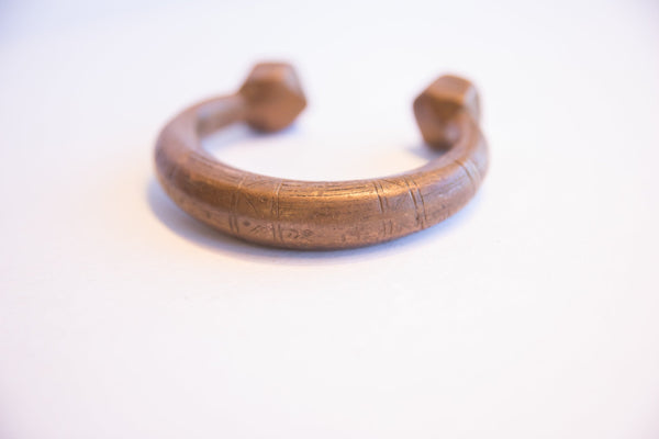 Antique African Geometric Base Copper Cuff Bracelet // ONH Item: ab02135, Image 2