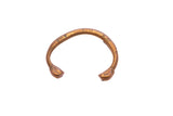 Antique African copper snake cuff bracelet with a warm patina and etched details.