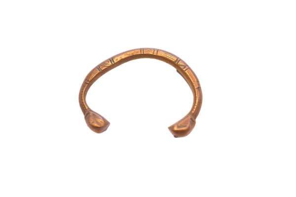 Antique African Copper Snake Cuff Bracelet // ONH Item: ab02155