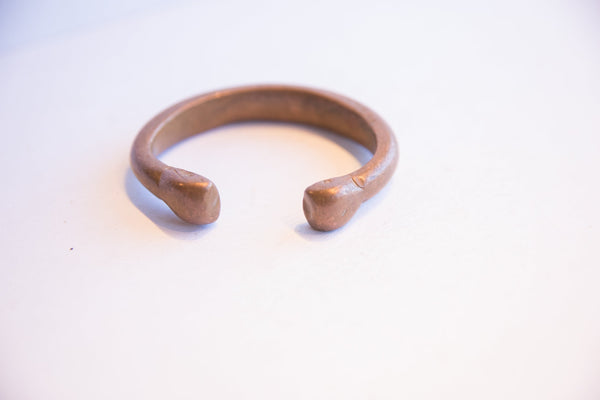 Antique African Copper Snake Cuff Bracelet // ONH Item: ab02159, Image 4