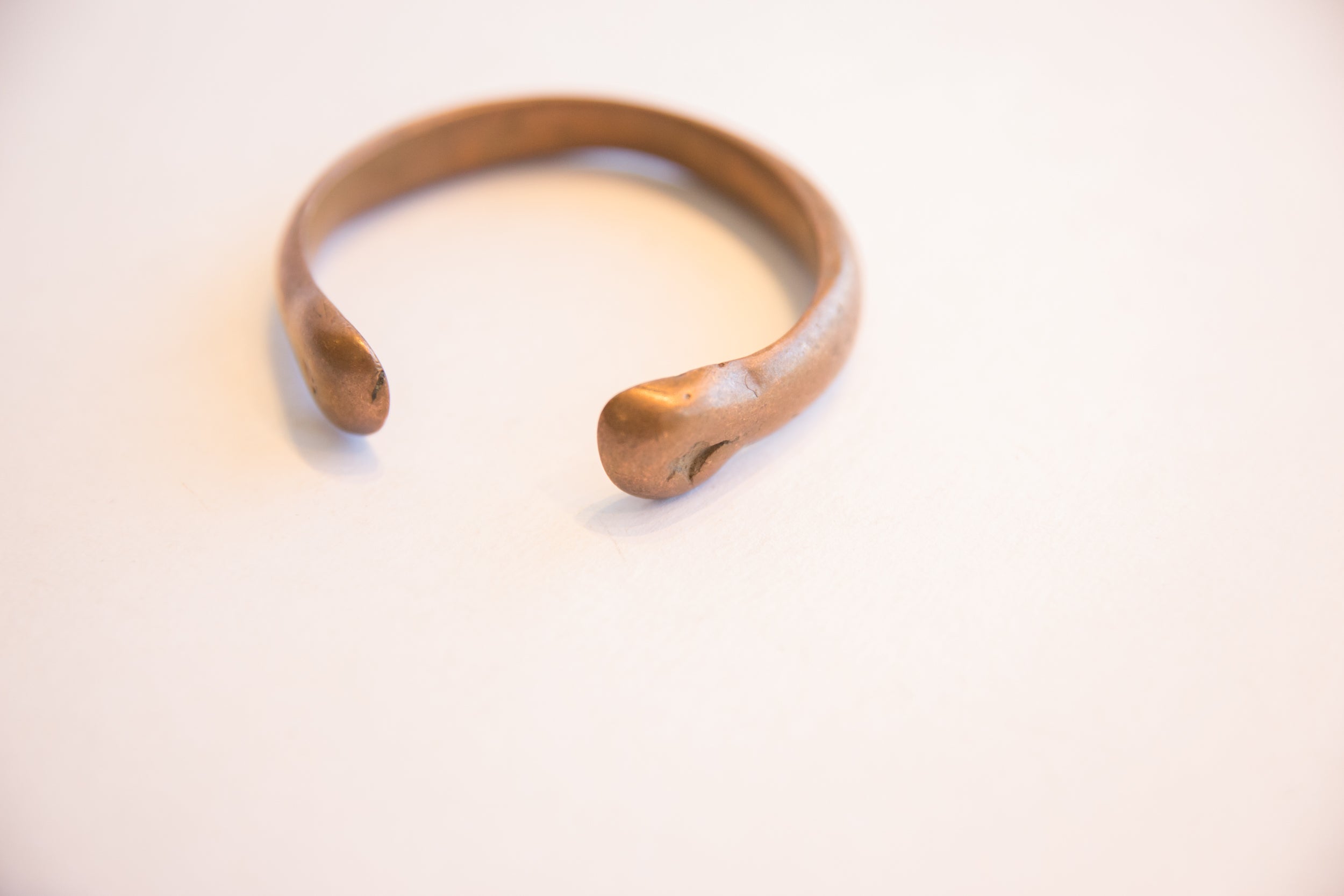 Antique African Copper Snake Cuff Bracelet // ONH Item: ab02160, Image 1