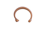 Antique African copper snake cuff bracelet with etched details and a warm, aged patina.