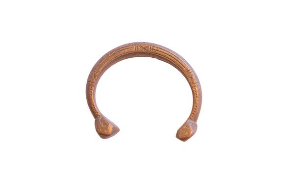 Antique African Copper Snake Cuff Bracelet // ONH Item: ab02161