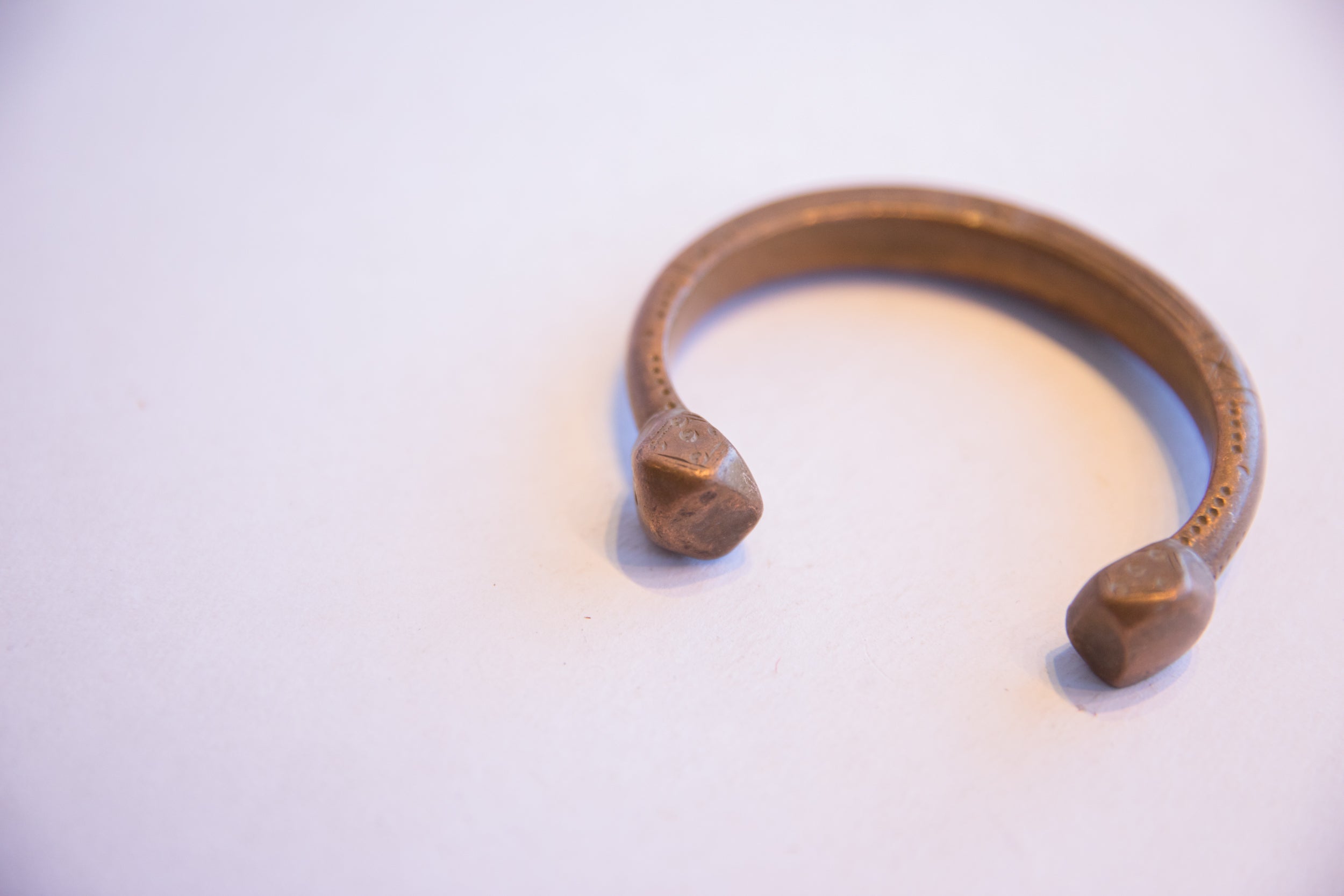 Antique African Copper Snake Cuff Bracelet // ONH Item: ab02161, Image 1