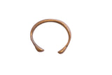Antique African bronze snake cuff bracelet with an open form and a dark, aged patina.