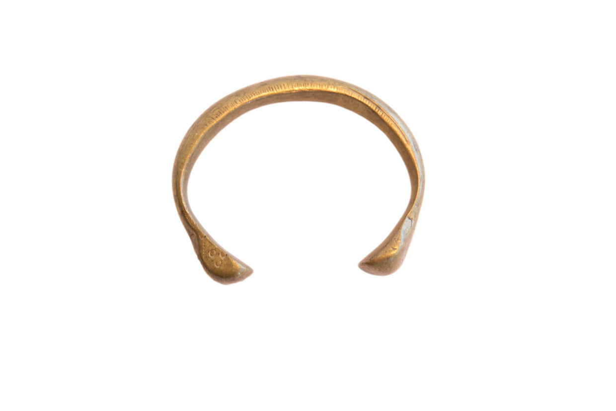 Antique African Bronze Snake Cuff Bracelet // ONH Item: ab02172