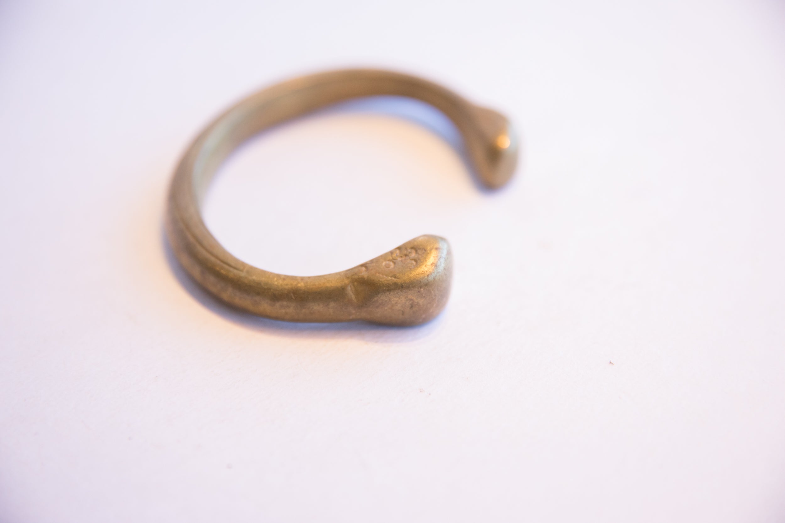 Antique African Bronze Snake Cuff Bracelet // ONH Item: ab02173, Image 1
