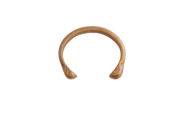 Antique African Bronze Snake Cuff Bracelet // ONH Item: ab02174