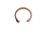 Antique handmade African snake cuff bracelet with an aged bronze-like patina.
