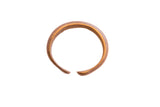 Antique African snake cuff bracelet with a minimalist, open-circle design and aged patina.