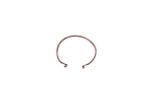 Vintage African thin cuff bracelet with a dark patina and delicate curled ends.