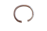 Vintage African oxidized cuff bracelet with a rustic, coarse texture and weathered patina.