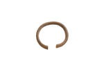 Vintage African cuff bracelet with a simple open form and a rustic, aged metal patina.