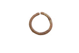 Vintage African cuff bracelet with a handmade ridged texture and rich, oxidized patina.