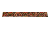 Reverse view of the decorative antique Karabagh rug art showing the woven structure.