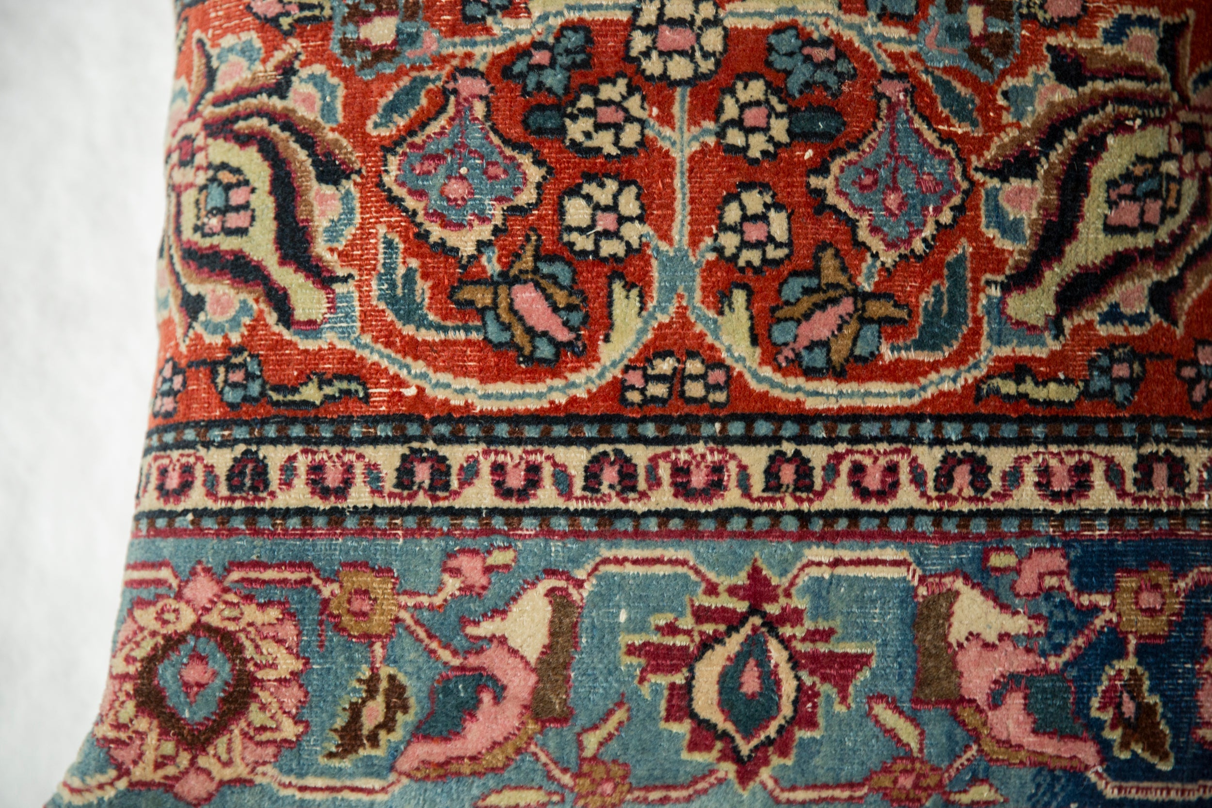 Vintage Meshed Rug Fragment Pillow // ONH Item AS13045A13021A, Image 1