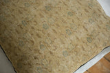 Worn texture and faded blue pattern on a vintage Sivas rug fragment pillow.