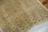 Close-up of the vintage Sivas rug pillow's faded pile and visible foundation.