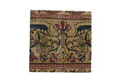 Decorative Cork Board Antique Kerman Rug Fragment Art // ONH Item AS13051A1108Z