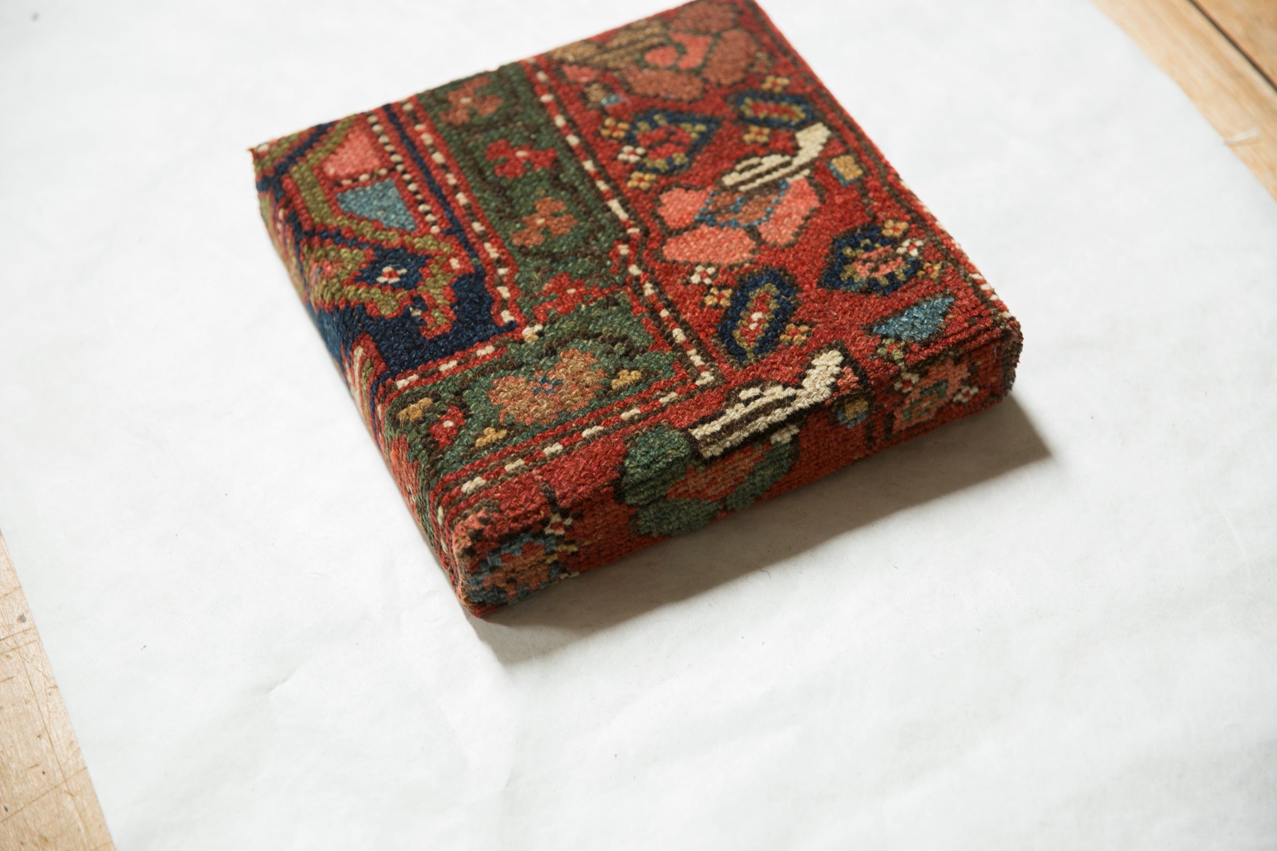 Decorative Cork Board Antique Kurdish Hamadan Rug Fragment Art // ONH Item AS13051A1113Z, Image 1