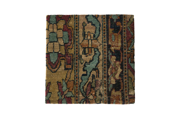 Decorative Cork Board Antique Kerman Rug Fragment Art // ONH Item AS13052A1117Z