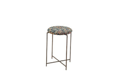 Reclaimed Antique Rug Fragment Side Table Stand 6 of 7