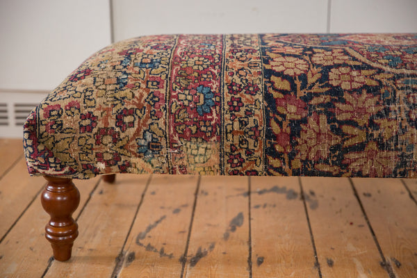 Antique Persian Kerman Rug Ottoman Coffee Table // ONH Item AS8097A1104Z, Image 2