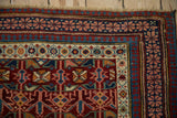 4x5 Antique Caucasian Square Rug
