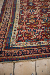 4x5 Antique Caucasian Square Rug
